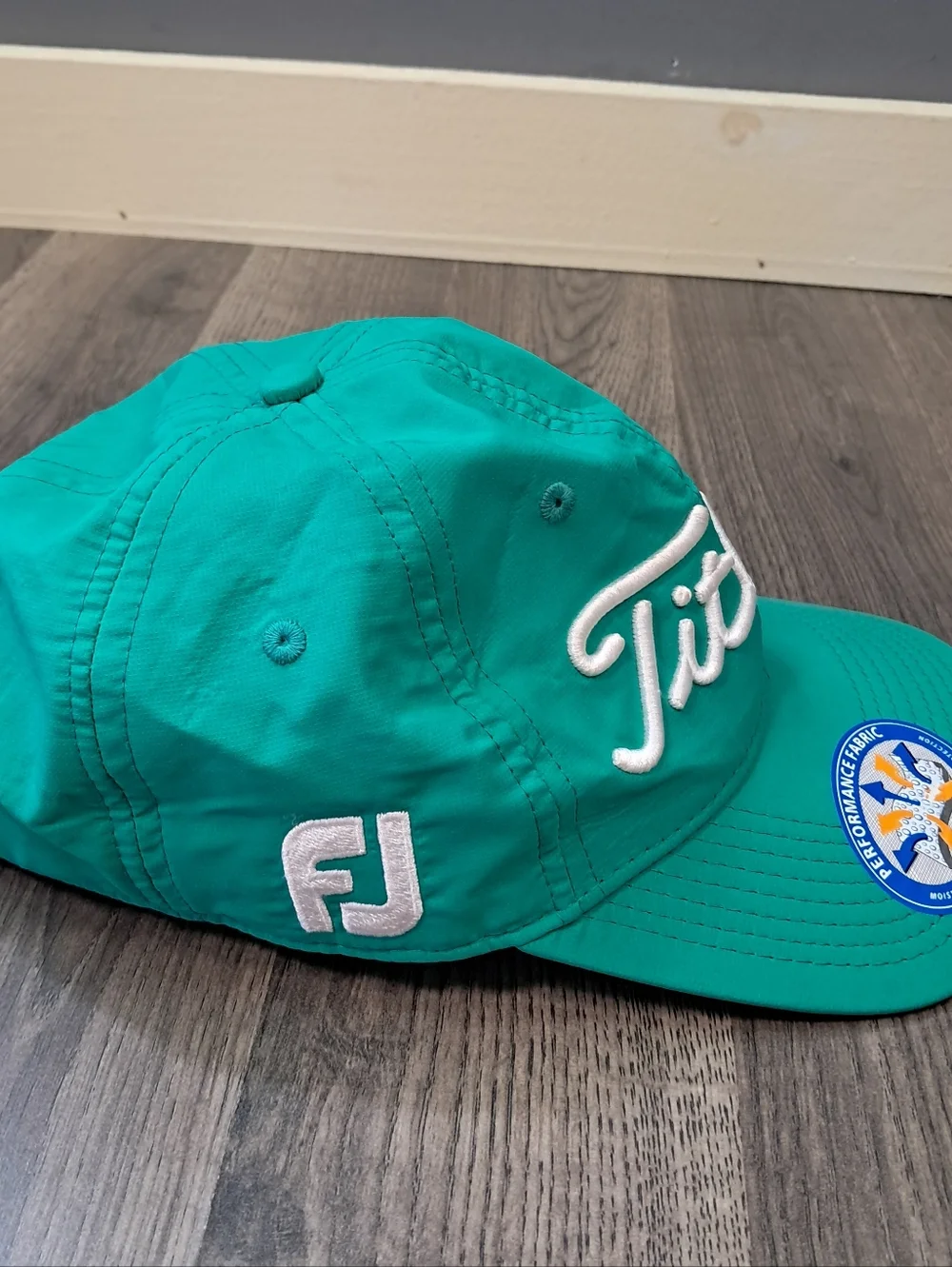 Titleist Pro V1 FootJoy Golf Hat Seafoam Green Adjustable Strapback Embroidered - Picture 3 of 7